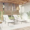 Maison Exclusive Bains De Soleil, Transats Et Hamacs | - Chaises longues lot de 2 avec table résine tressée noir