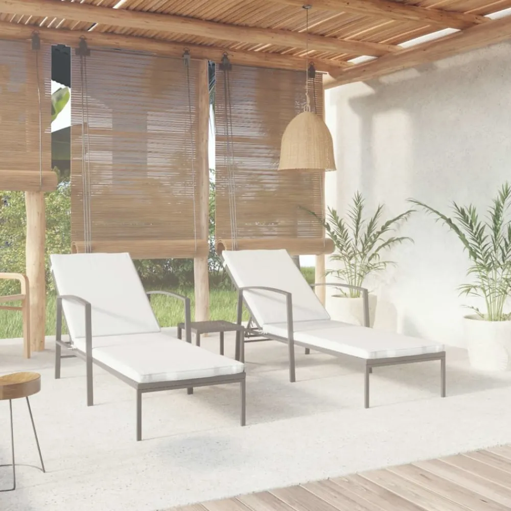 Maison Exclusive Bains De Soleil, Transats Et Hamacs | - Chaises longues lot de 2 avec table résine tressée noir