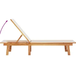 Maison Exclusive Bains De Soleil, Transats Et Hamacs | - Chaises longues lot de 2 avec coussins bois d'acacia solide