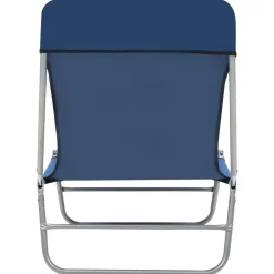 Maison Exclusive Bains De Soleil, Transats Et Hamacs | - Chaises longues pliables lot de 2 acier et tissu bleu