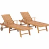 Maison Exclusive - Chaises longues lot de 2 bois de teck solide Discount