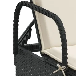 Maison Exclusive Bains De Soleil, Transats Et Hamacs | - Chaises longues avec coussins lot de 2 noir résine tressée