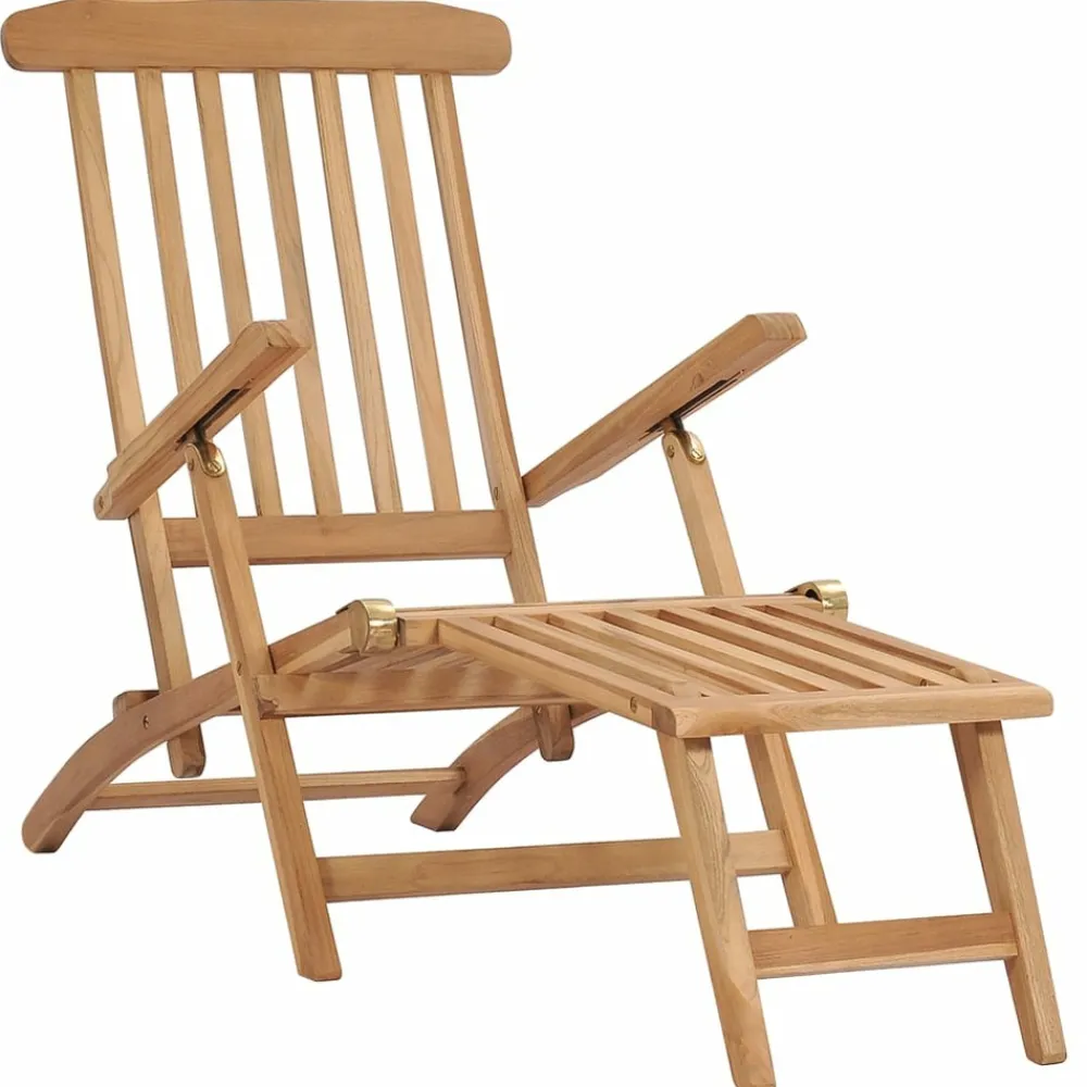 Maison Exclusive - Chaises longues de jardin et repose-pied et table bois de teck Sale