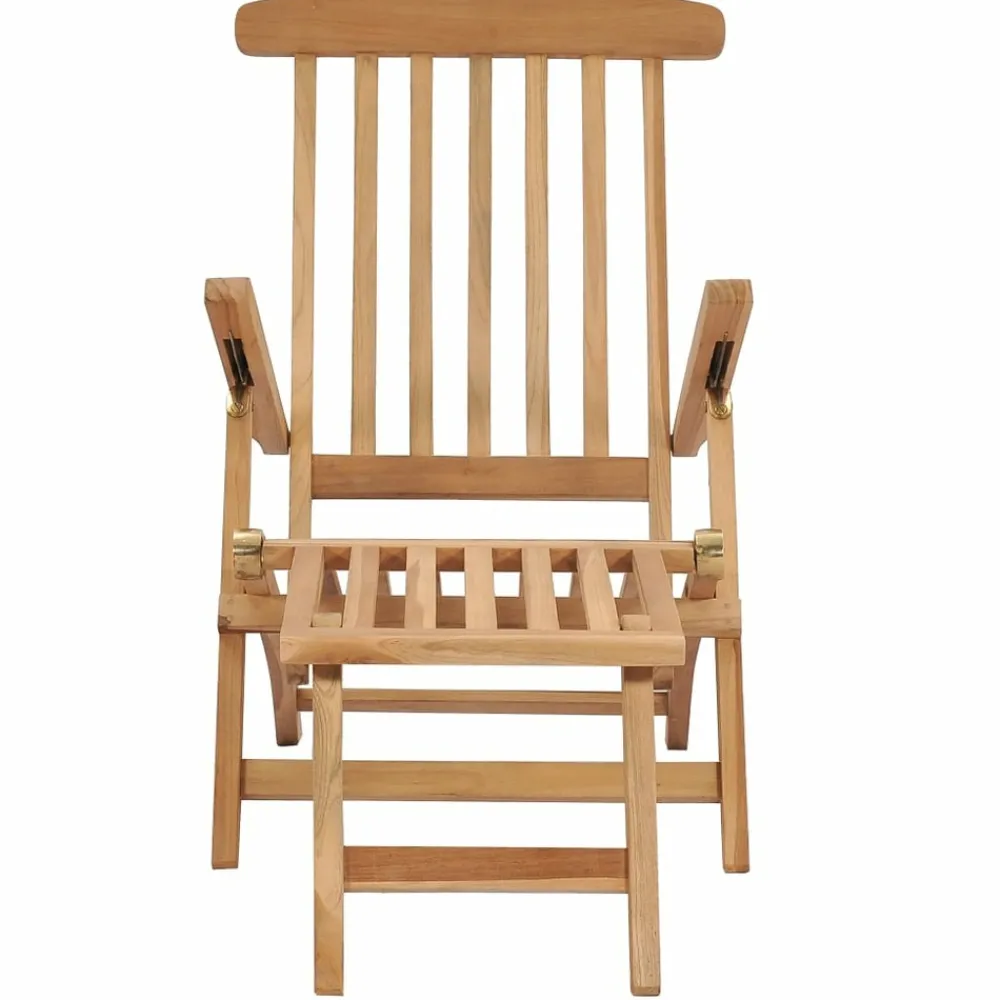 Maison Exclusive - Chaises longues de jardin et repose-pied et table bois de teck Sale