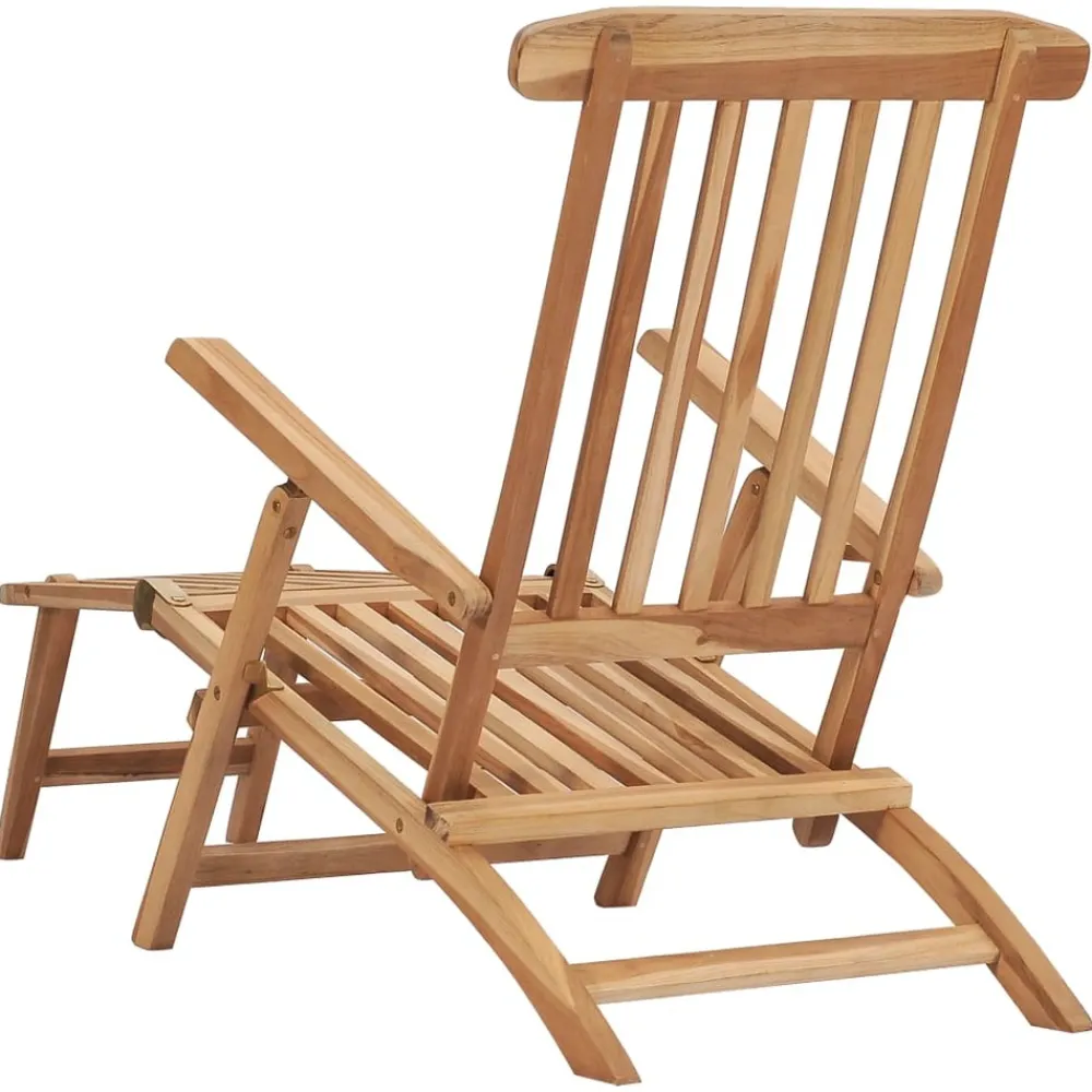 Maison Exclusive - Chaises longues de jardin et repose-pied et table bois de teck Sale