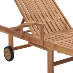 Maison Exclusive - Chaises longues lot de 2 avec coussin beige bois de teck solide Best