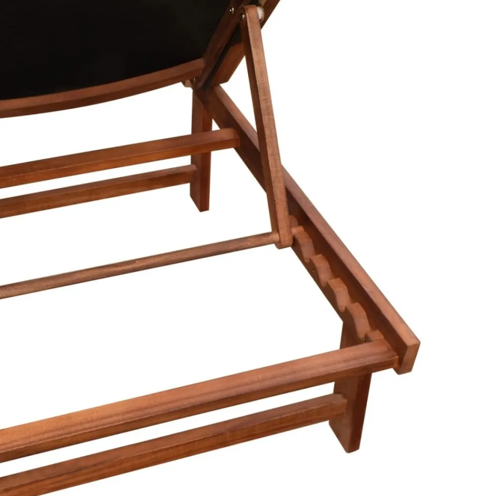 Maison Exclusive - Chaises longues lot de 2 et table bois d'acacia et textilène