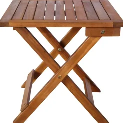 Maison Exclusive - Chaises longues lot de 2 avec table et coussins acacia solide Discount