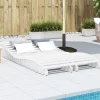 Maison Exclusive Bains De Soleil, Transats Et Hamacs | - Chaises longues lot de 2 blanc 205x60x31,5cm bois massif de pin