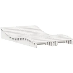 Maison Exclusive Bains De Soleil, Transats Et Hamacs | - Chaises longues lot de 2 blanc 205x60x31,5cm bois massif de pin