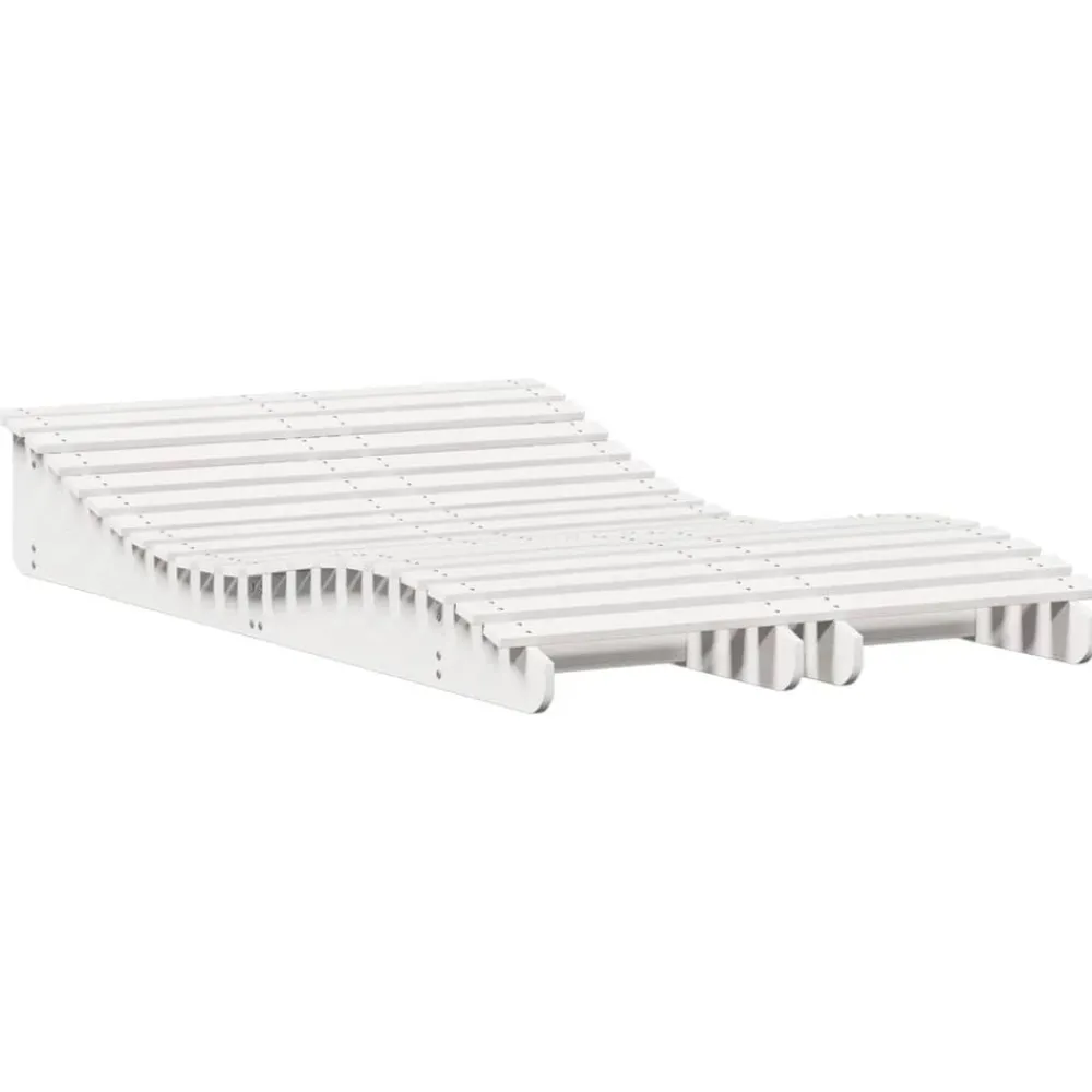 Maison Exclusive Bains De Soleil, Transats Et Hamacs | - Chaises longues lot de 2 blanc 205x60x31,5cm bois massif de pin