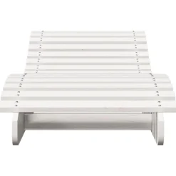 Maison Exclusive Bains De Soleil, Transats Et Hamacs | - Chaises longues lot de 2 blanc 205x60x31,5cm bois massif de pin