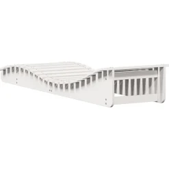 Maison Exclusive Bains De Soleil, Transats Et Hamacs | - Chaises longues lot de 2 blanc 205x60x31,5cm bois massif de pin