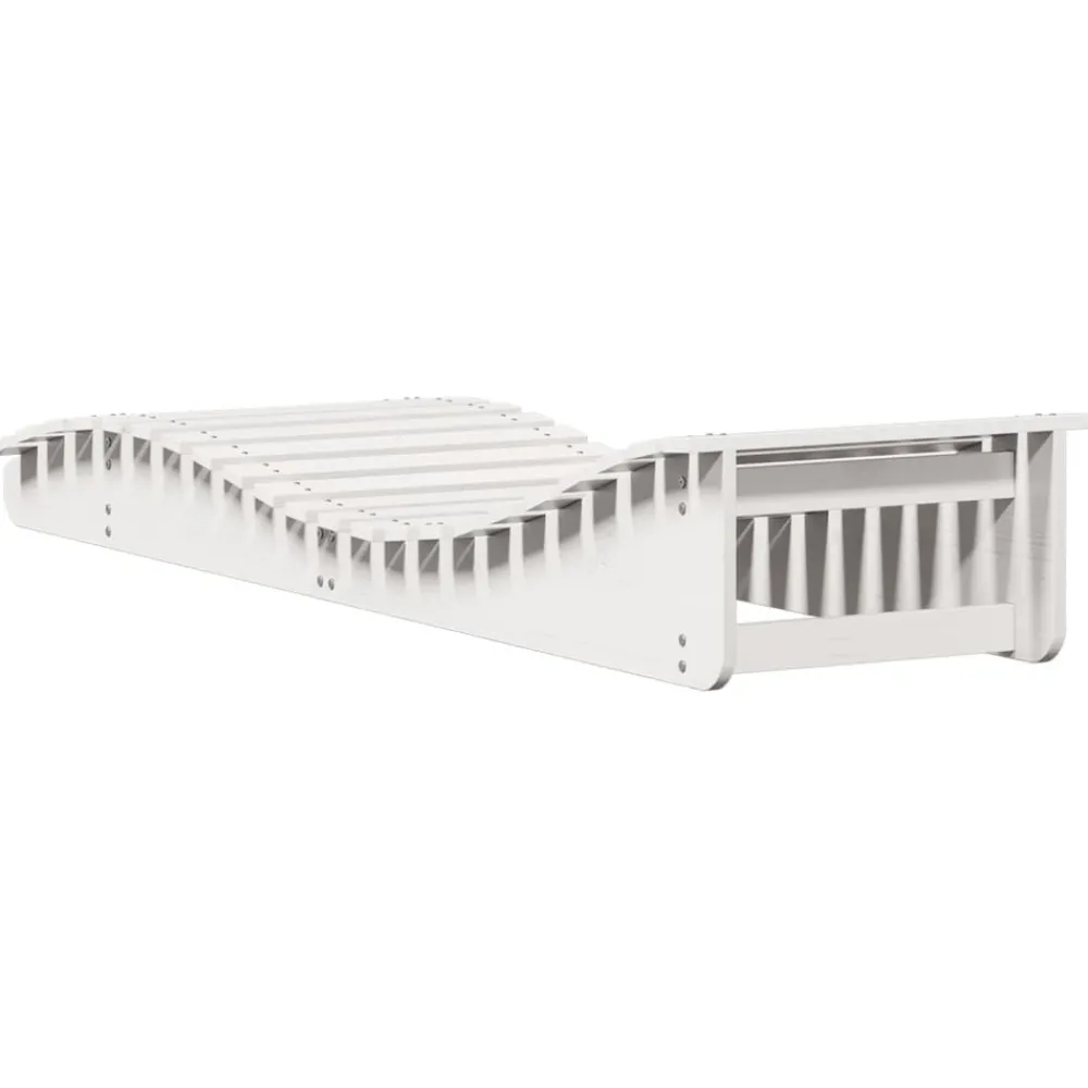 Maison Exclusive Bains De Soleil, Transats Et Hamacs | - Chaises longues lot de 2 blanc 205x60x31,5cm bois massif de pin