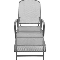 Maison Exclusive Bains De Soleil, Transats Et Hamacs | - Chaises longues lot de 2 avec table acier anthracite