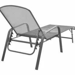 Maison Exclusive Bains De Soleil, Transats Et Hamacs | - Chaises longues lot de 2 avec table acier anthracite