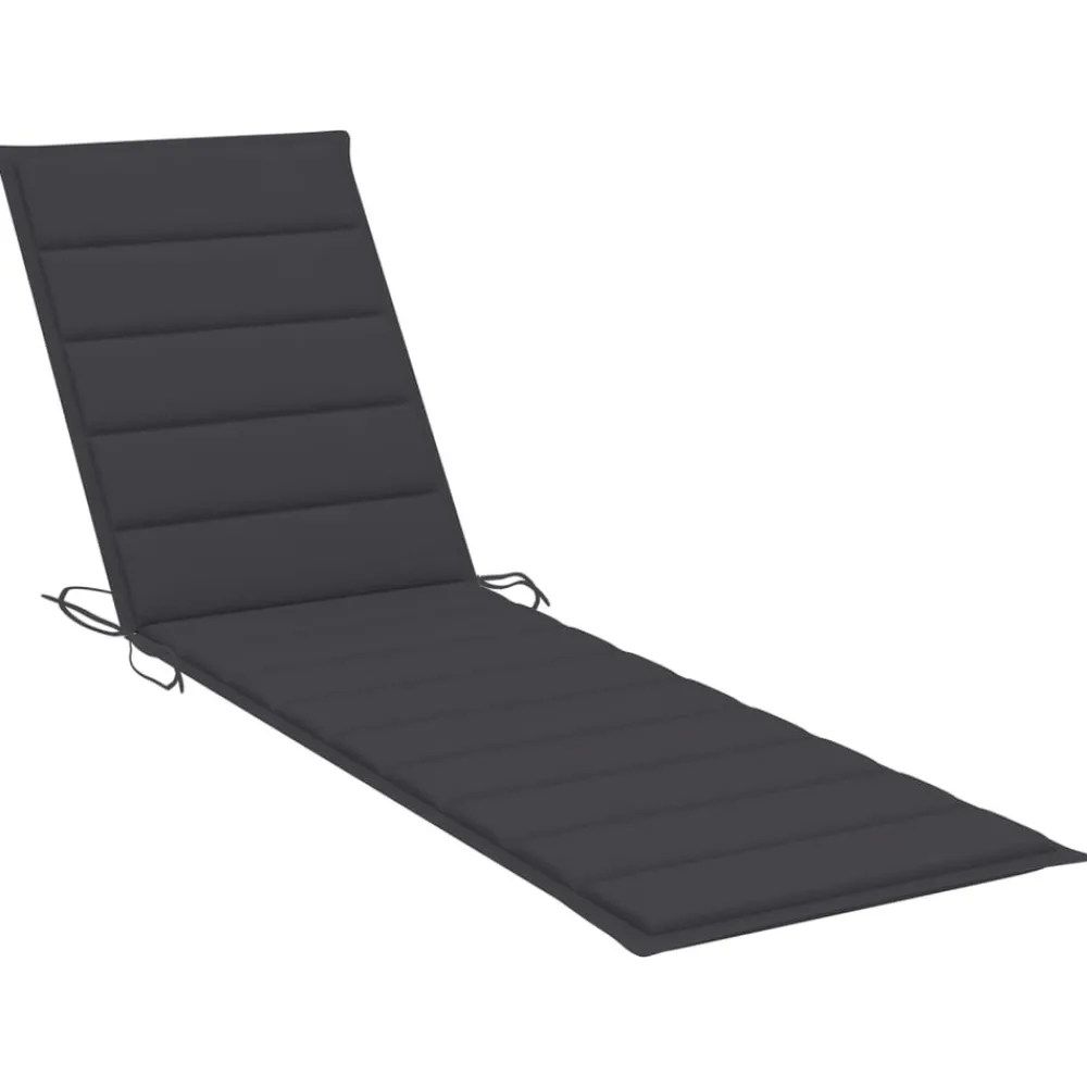 Maison Exclusive - Chaises longues lot de 2 avec coussin anthracite teck solide Best