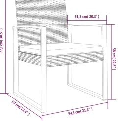 Maison Exclusive - Chaises à manger de jardin lot de 2 noir rotin pp Best