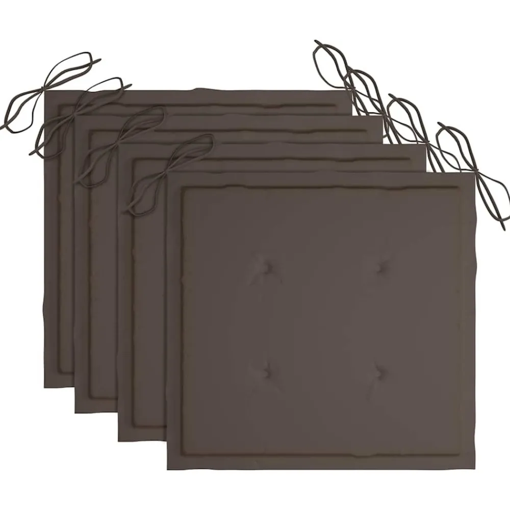 Maison Exclusive - Chaises pliables de jardin avec coussins lot de 4 teck solide Sale