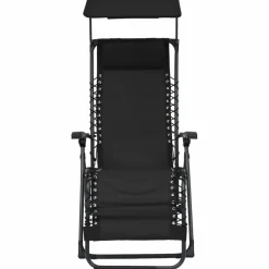 Maison Exclusive - Chaises pliables de terrasse lot de 2 textilène noir Clearance
