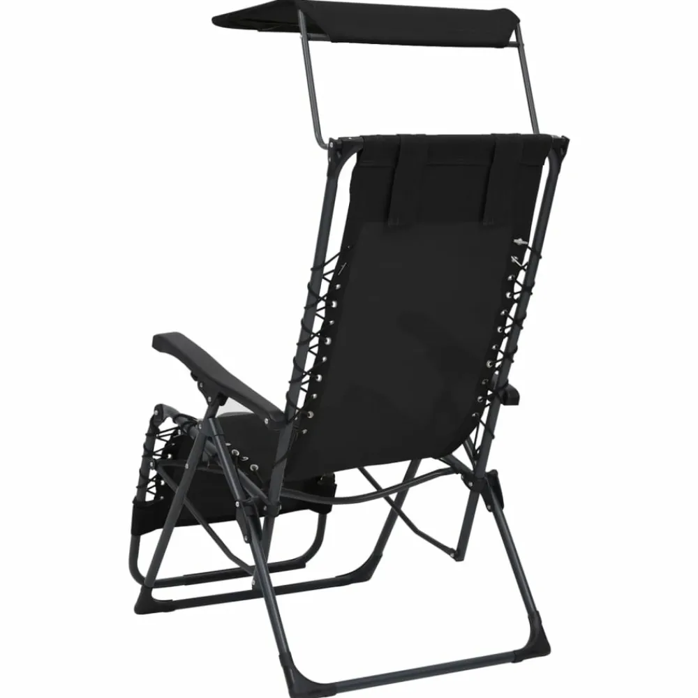 Maison Exclusive - Chaises pliables de terrasse lot de 2 textilène noir Clearance