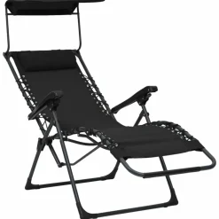 Maison Exclusive - Chaises pliables de terrasse lot de 2 textilène noir Clearance