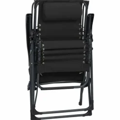 Maison Exclusive - Chaises pliables de terrasse lot de 2 textilène noir Clearance