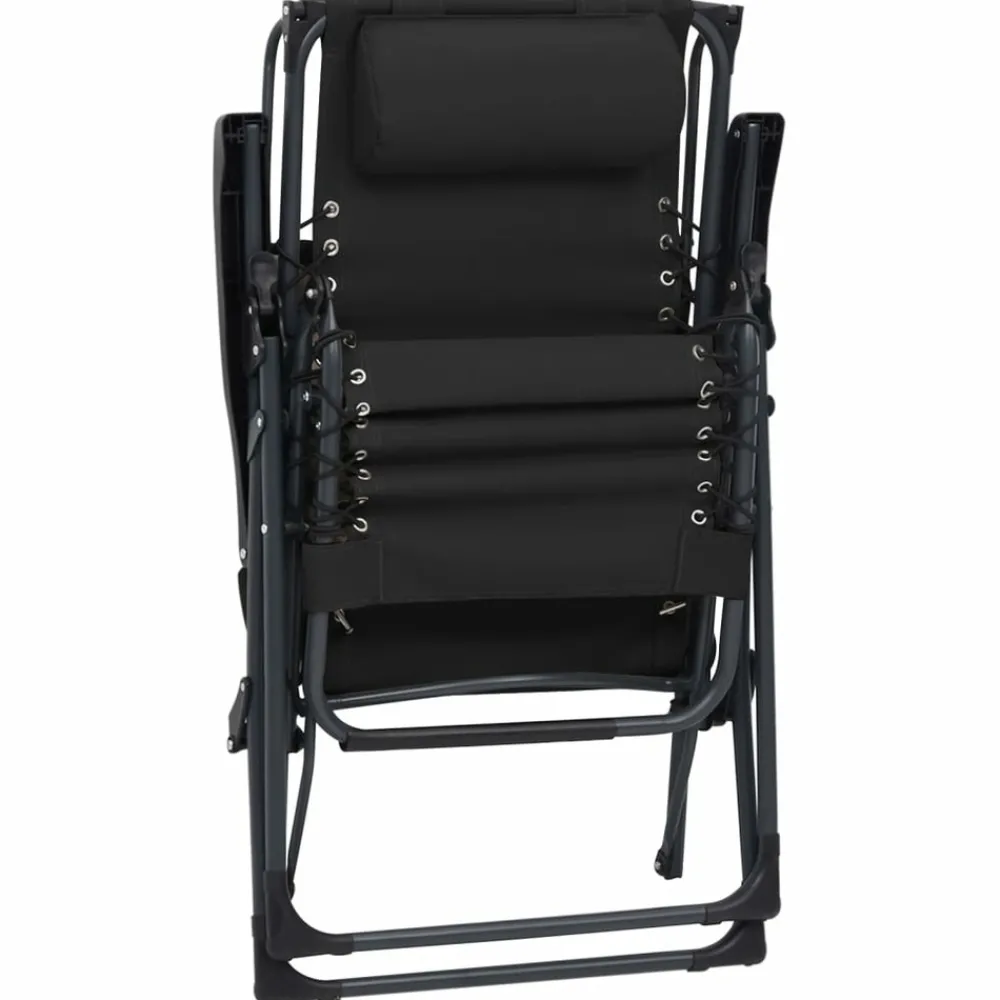 Maison Exclusive - Chaises pliables de terrasse lot de 2 textilène noir Clearance