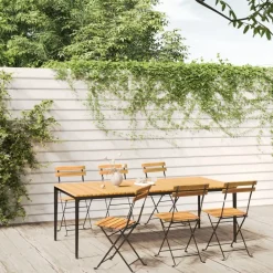 Maison Exclusive - Chaises pliables de jardin lot de 6 acier bois d'acacia massif New