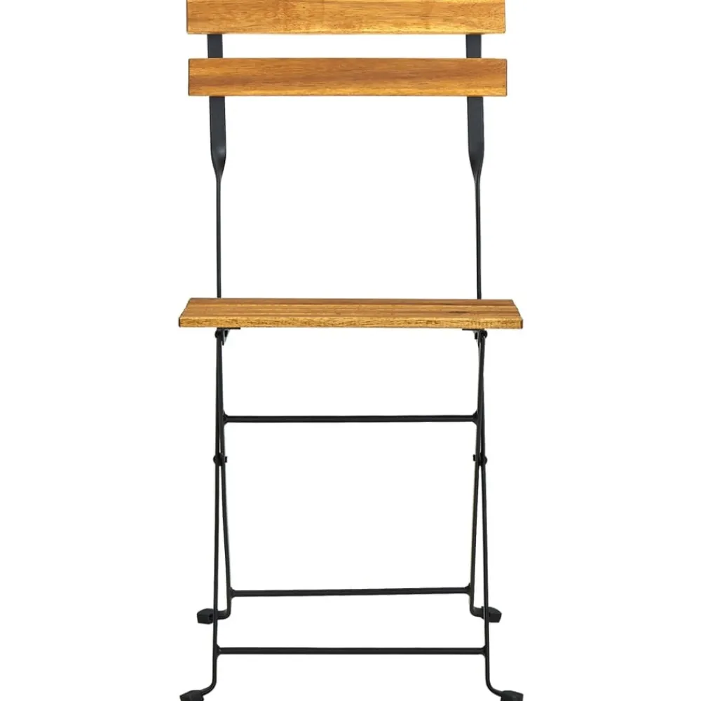 Maison Exclusive - Chaises pliables de jardin lot de 6 acier bois d'acacia massif New