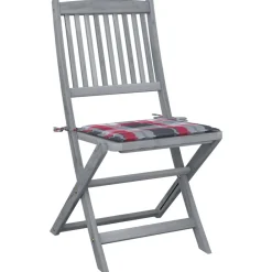 Maison Exclusive - Chaises pliables d'extérieur lot de 4 et coussins bois d'acacia Sale