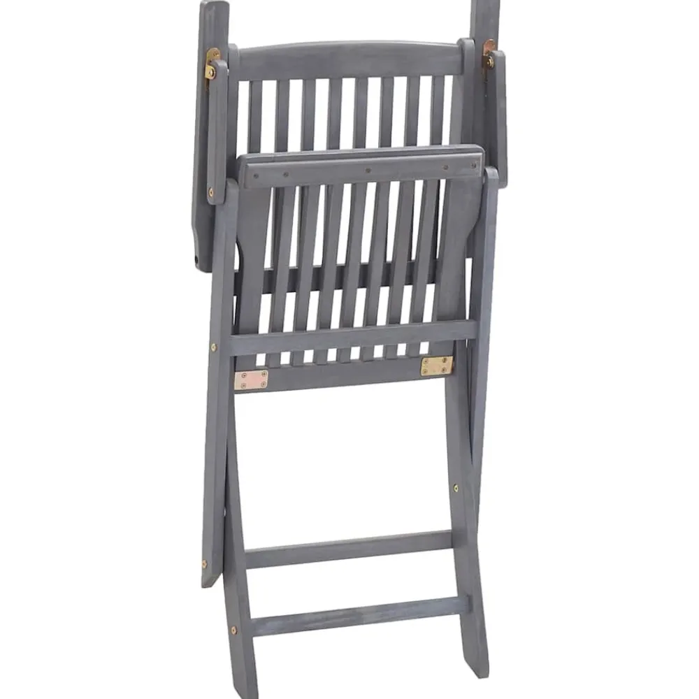 Maison Exclusive - Chaises pliables d'extérieur lot de 8 et coussins bois d'acacia Clearance