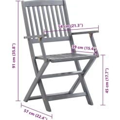 Maison Exclusive - Chaises pliables d'extérieur lot de 8 et coussins bois d'acacia Clearance