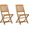 Maison Exclusive - Chaises pliables d'extérieur lot de 2 bois d'acacia solide New
