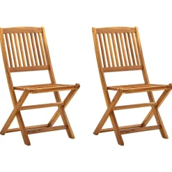 Maison Exclusive - Chaises pliables d'extérieur lot de 2 bois d'acacia solide New