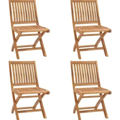 Maison Exclusive - Chaises pliables de jardin avec coussins lot de 4 teck solide Online