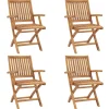 Maison Exclusive - Chaises pliables de jardin lot de 4 bois de teck solide New