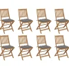 Maison Exclusive - Chaises pliables d'extérieur et coussins lot de 8 bois d'acacia Online