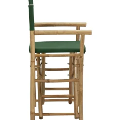 Maison Exclusive - Chaises pliables de directeur lot de 2 vert bambou et tissu Discount