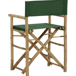 Maison Exclusive - Chaises pliables de directeur lot de 2 vert bambou et tissu Discount