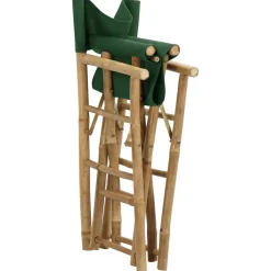 Maison Exclusive - Chaises pliables de directeur lot de 2 vert bambou et tissu Discount