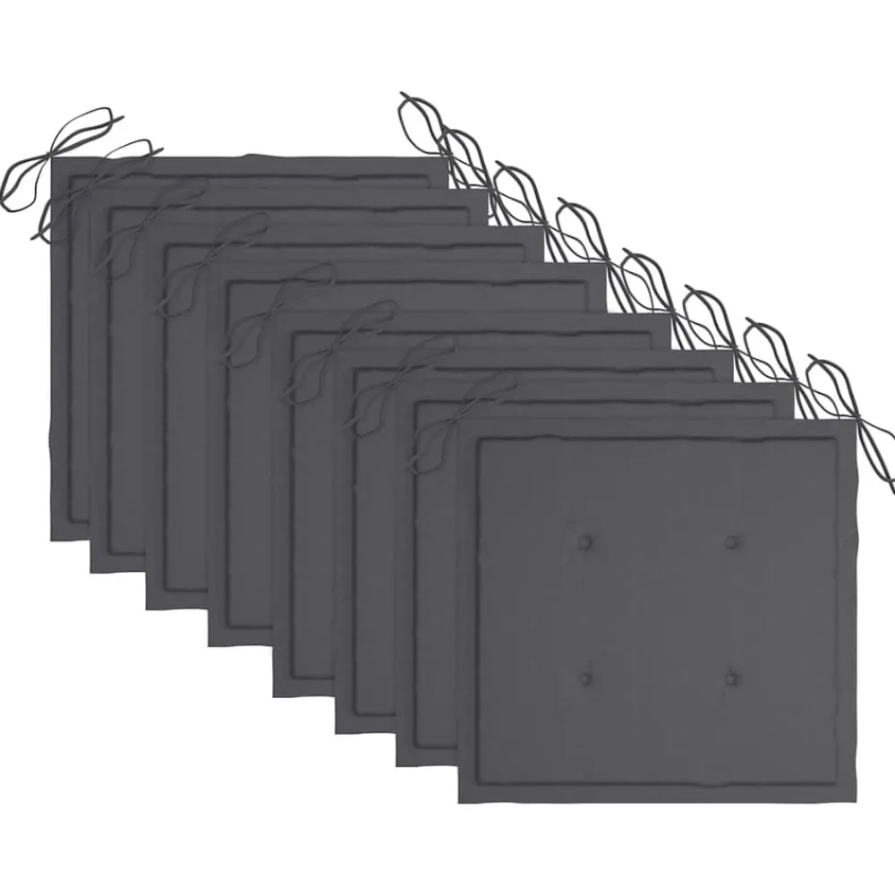 Maison Exclusive - Chaises pliables de jardin avec coussins lot de 8 teck solide Discount