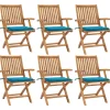 Maison Exclusive - Chaises pliables de jardin avec coussins lot de 6 bois de teck Discount