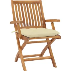 Maison Exclusive - Chaises pliables de jardin avec coussins lot de 8 teck solide Hot