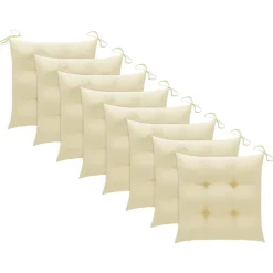 Maison Exclusive - Chaises pliables de jardin avec coussins lot de 8 teck solide Hot