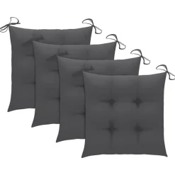 Maison Exclusive - Chaises pliables de jardin avec coussins lot de 4 teck solide