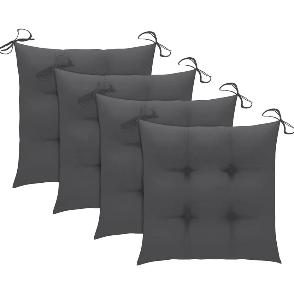 Maison Exclusive - Chaises pliables de jardin avec coussins lot de 4 teck solide