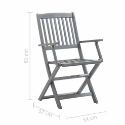 Maison Exclusive - Chaises pliables d'extérieur lot de 8 et coussins bois d'acacia Outlet