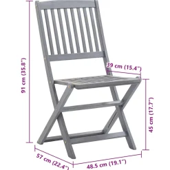 Maison Exclusive - Chaises pliables d'extérieur lot de 8 et coussins bois d'acacia Clearance