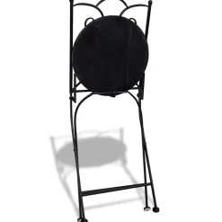 Maison Exclusive - Chaises pliables de bistro 2 pcs céramique noir et blanc Hot